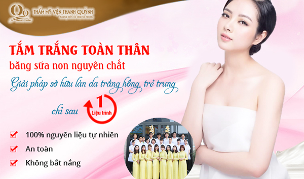 Tắm trắng da bằng sữa non