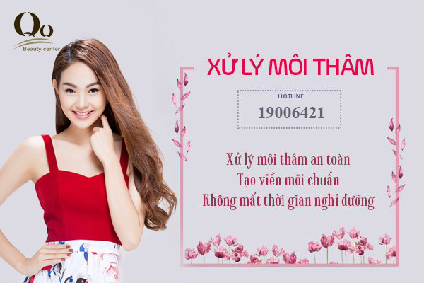 Xử lí môi thâm cho nũ