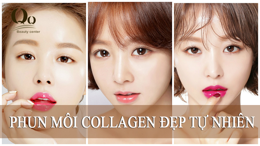 Phun môi Collagen đẹp tự nhiên