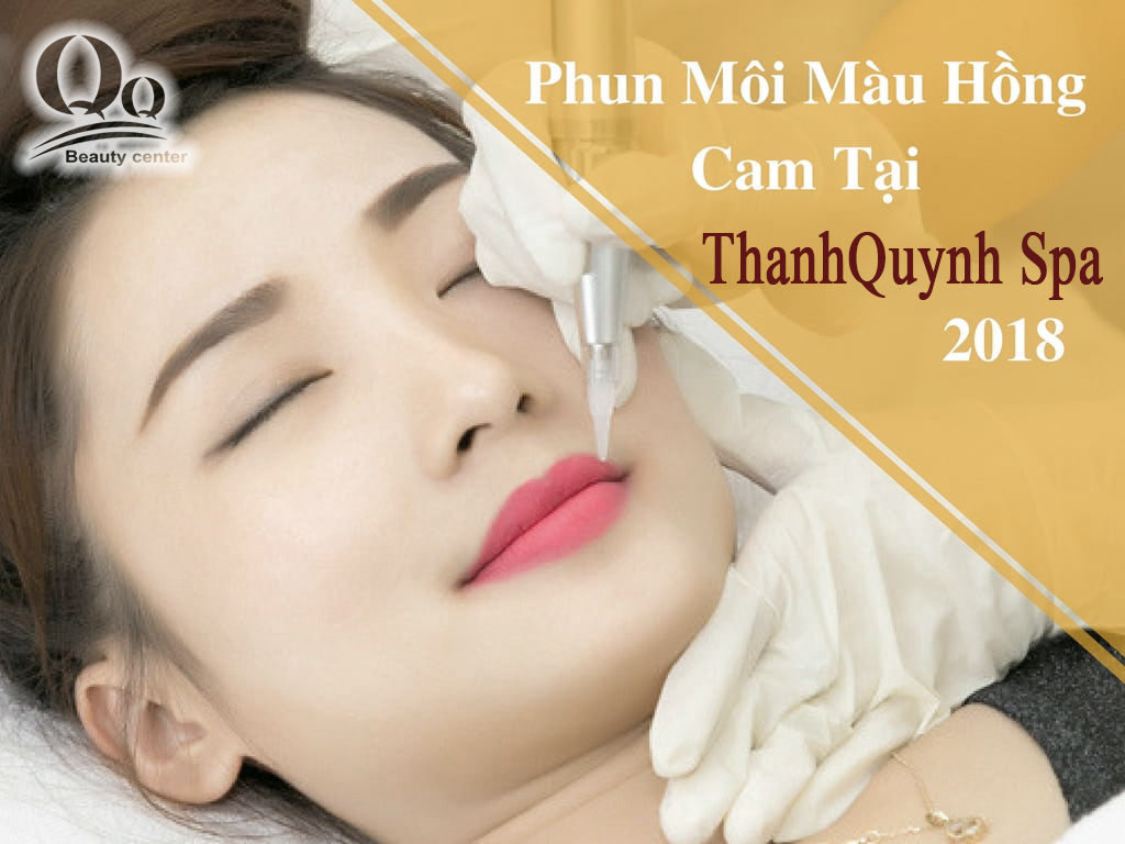 Phun môi màu hồng cam